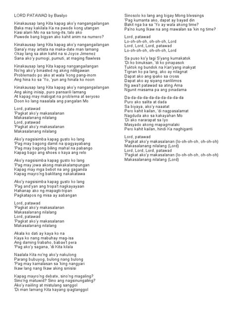 Lord Patawad chords & tabs by Basilyo @ 911Tabs.